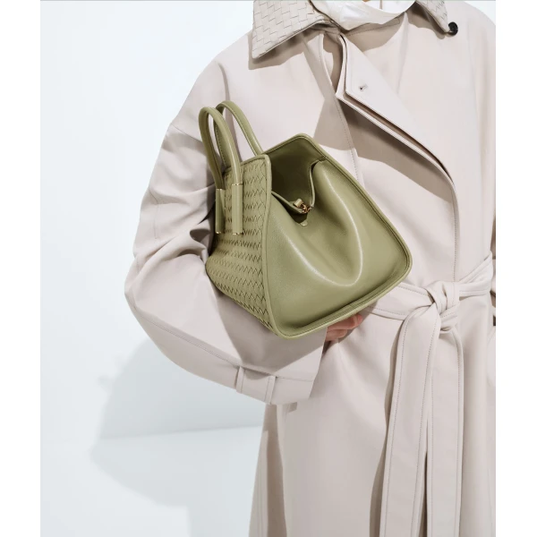 Khaite Women's Small Barbara Tote in Travertine - Beige Totes & Top-Handle Bags - The Lotus Tote Bag - Shop at Coveti