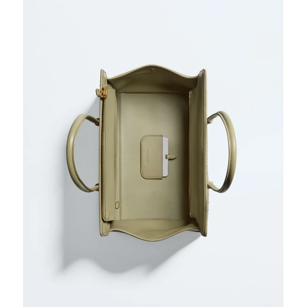 Khaite Women's Small Barbara Tote in Travertine - Beige Totes & Top-Handle Bags - The Lotus Tote Bag - Shop at Coveti
