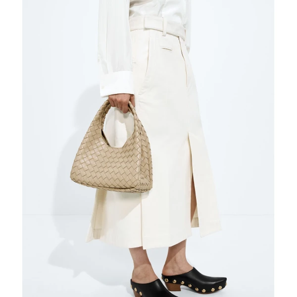 Khaite Women's Small Campana in Ecru - Beige Shoulder & Crossbody Bags - The Lotus Tote Bag - Shop at Coveti