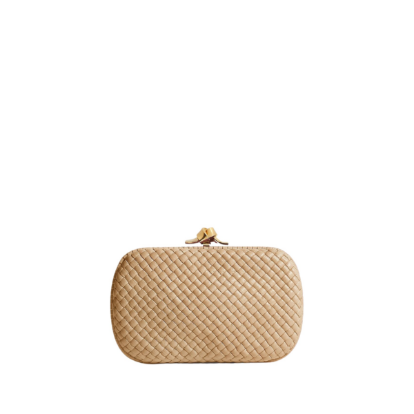 Khaite Women's Soft Knot in Shore - Beige Clutch Bags - The Lotus Tote Bag - Shop at Coveti