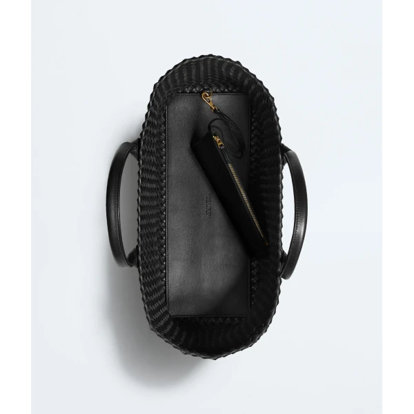 Khaite Cabat in Black - Black Totes & Top-Handle Bags - The Lotus Tote Bag - Shop at Coveti