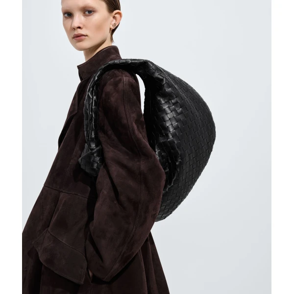 Khaite Jodie in Black - Black Shoulder & Crossbody Bags - The Lotus Tote Bag - Shop at Coveti