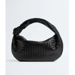 Khaite Medium Jodie in Nero - Black Shoulder & Crossbody Bags - The Lotus Tote Bag - Shop at Coveti
