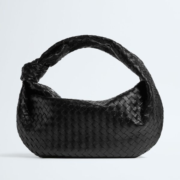 Khaite Medium Jodie in Nero - Black Shoulder & Crossbody Bags - The Lotus Tote Bag - Shop at Coveti