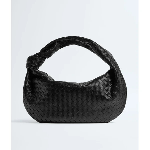 Khaite Medium Jodie in Nero - Black Shoulder & Crossbody Bags - The Lotus Tote Bag - Shop at Coveti