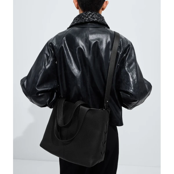 Khaite Men's Diago Tote in Black - Black Totes & Top-Handle Bags - The Lotus Tote Bag - Shop at Coveti