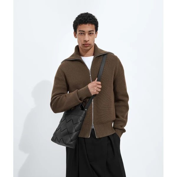 Khaite Men's Small Diago Tote in Black - Black Totes & Top-Handle Bags - The Lotus Tote Bag - Shop at Coveti