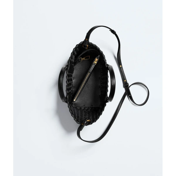 Khaite Mini Cabat in Black - Black Mini Bags - The Lotus Tote Bag - Shop at Coveti