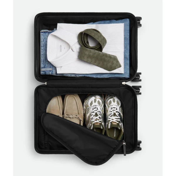 Khaite Odyssey Cabin Suitcase in Black - Black  - The Lotus Tote Bag - Shop at Coveti