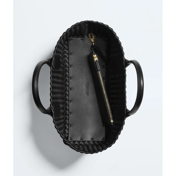 Khaite Small Cabat in Black - Black Totes & Top-Handle Bags - The Lotus Tote Bag - Shop at Coveti