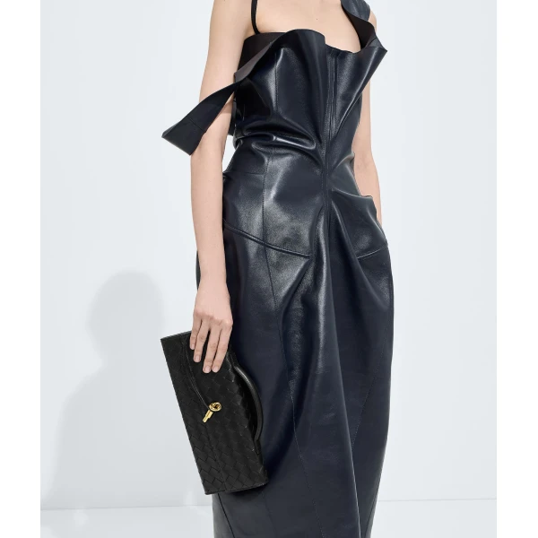 Khaite Women's Andiamo Clutch in Black - Black Clutch Bags - The Lotus Tote Bag - Shop at Coveti