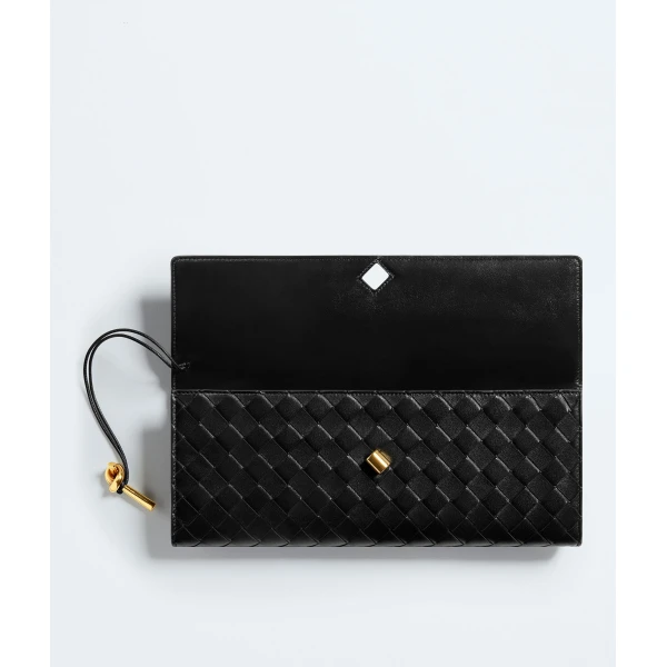 Khaite Women's Andiamo Clutch in Black - Black Clutch Bags - The Lotus Tote Bag - Shop at Coveti
