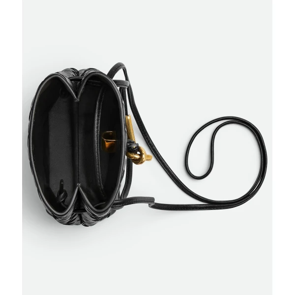 Khaite Women's Andiamo Phone Pouch in Black - Black Mini Bags - The Lotus Tote Bag - Shop at Coveti