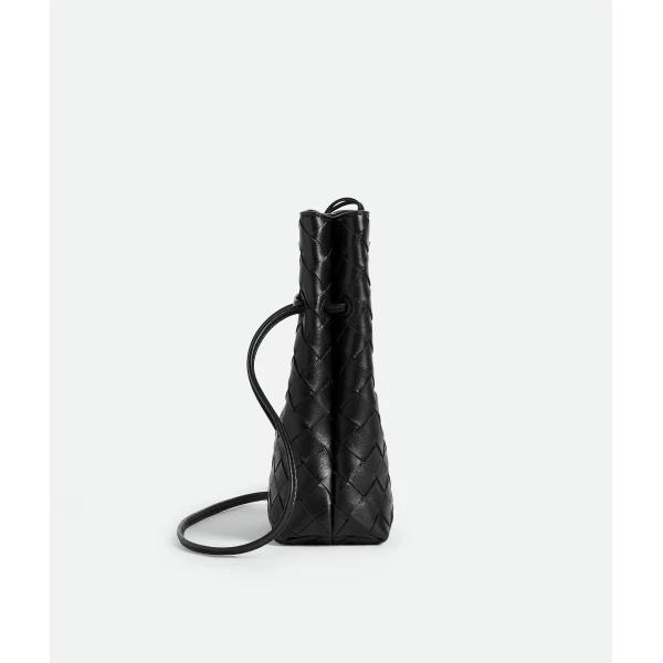 Khaite Women's Andiamo Phone Pouch in Black - Black Mini Bags - The Lotus Tote Bag - Shop at Coveti