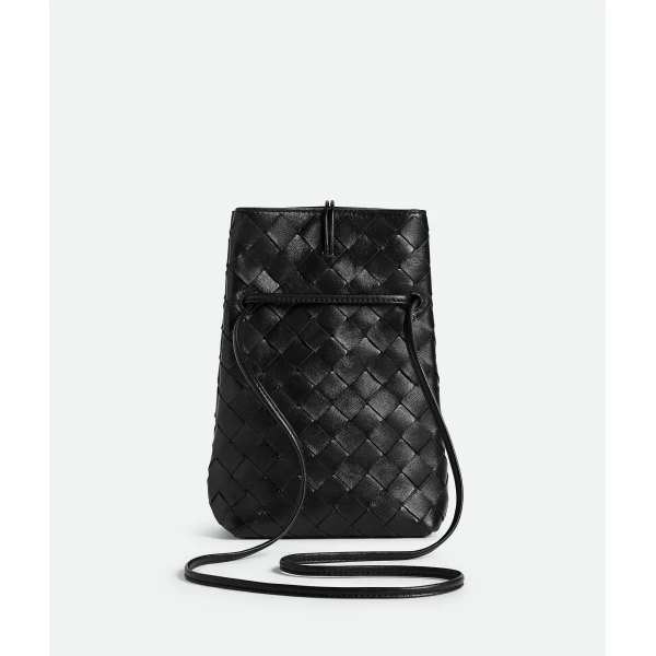 Khaite Women's Andiamo Phone Pouch in Black - Black Mini Bags - The Lotus Tote Bag - Shop at Coveti