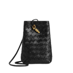 Khaite Women's Andiamo Phone Pouch in Black - Black Mini Bags - The Lotus Tote Bag - Shop at Coveti