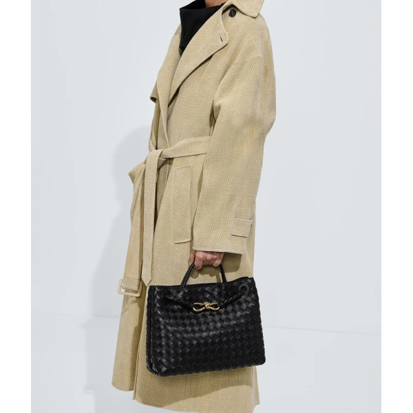 Khaite Women's Andiamo in Black - Black Totes & Top-Handle Bags - The Lotus Tote Bag - Shop at Coveti