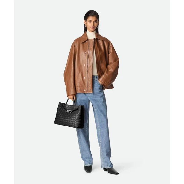 Khaite Women's Andiamo in Black - Black Totes & Top-Handle Bags - The Lotus Tote Bag - Shop at Coveti