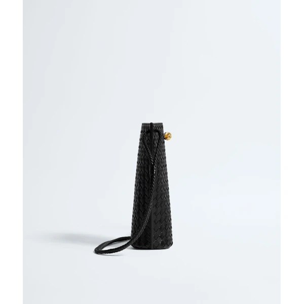 Khaite Women's Bacio Phone Bucket in Black - Black Bucket Bags - The Lotus Tote Bag - Shop at Coveti