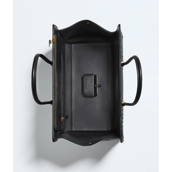 Khaite Women's Barbara Tote in Black - Black Totes & Top-Handle Bags - The Lotus Tote Bag - Shop at Coveti