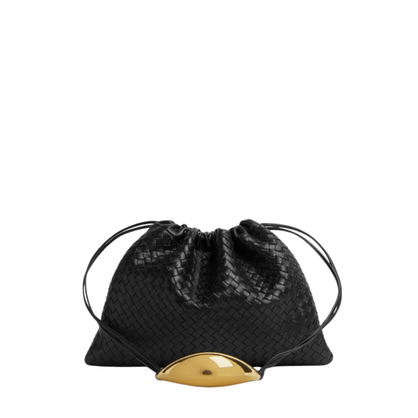 Khaite Women's Dustbag Handle in Black - Black Shoulder & Crossbody Bags - The Lotus Tote Bag - Shop at Coveti