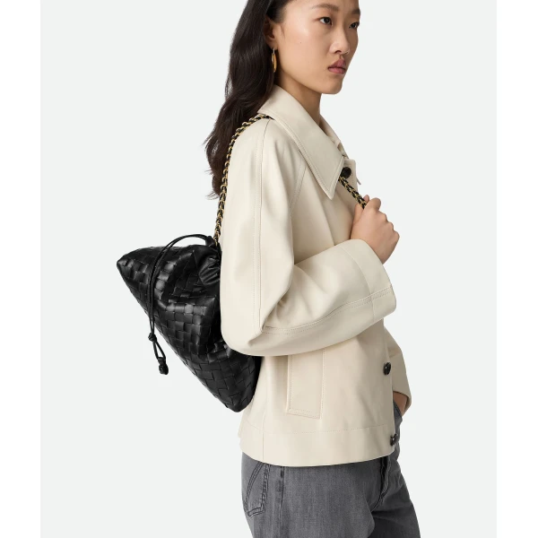 Khaite Women's Dustbag Notte in Black - Black Shoulder & Crossbody Bags - The Lotus Tote Bag - Shop at Coveti