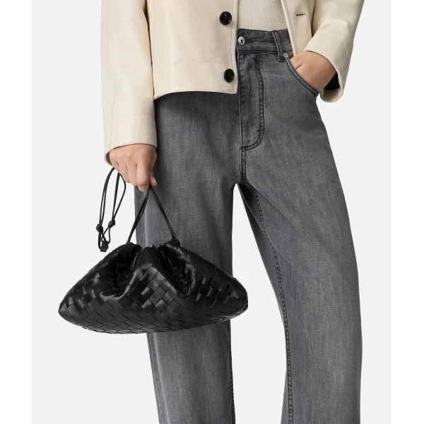 Khaite Women's Dustbag Notte in Black - Black Shoulder & Crossbody Bags - The Lotus Tote Bag - Shop at Coveti