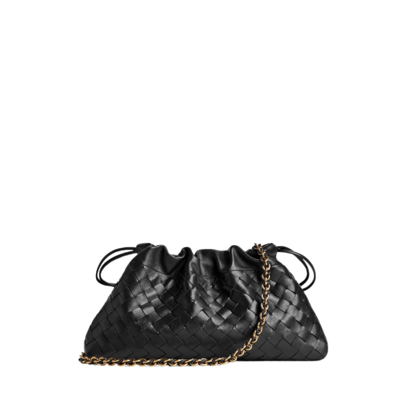 Khaite Women's Dustbag Notte in Black - Black Shoulder & Crossbody Bags - The Lotus Tote Bag - Shop at Coveti