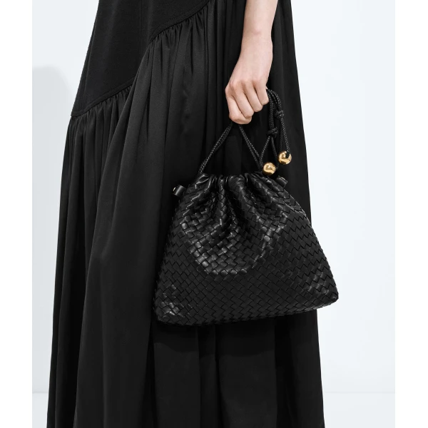 Khaite Women's Dustbag  in Black - Black Shoulder & Crossbody Bags - The Lotus Tote Bag - Shop at Coveti