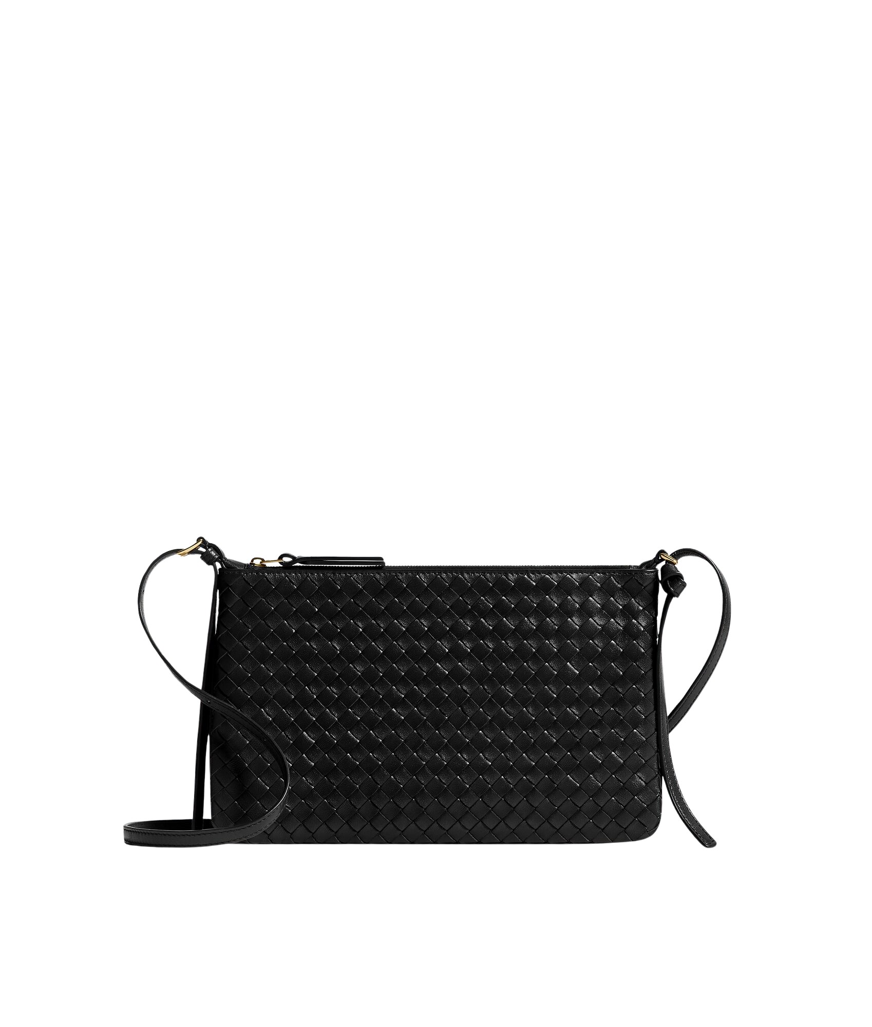 Black-Womens-Intrecciato-Piccolo-Medium-Pouch-in-Black-coveti68524_nobg Khaite Women's Intrecciato Piccolo Medium Pouch in Black - Black Clutch Bags - The Lotus Tote Bag - Shop at Coveti