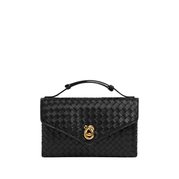 Khaite Women's Knot Lock in Black - Black Clutch Bags - The Lotus Tote Bag - Shop at Coveti
