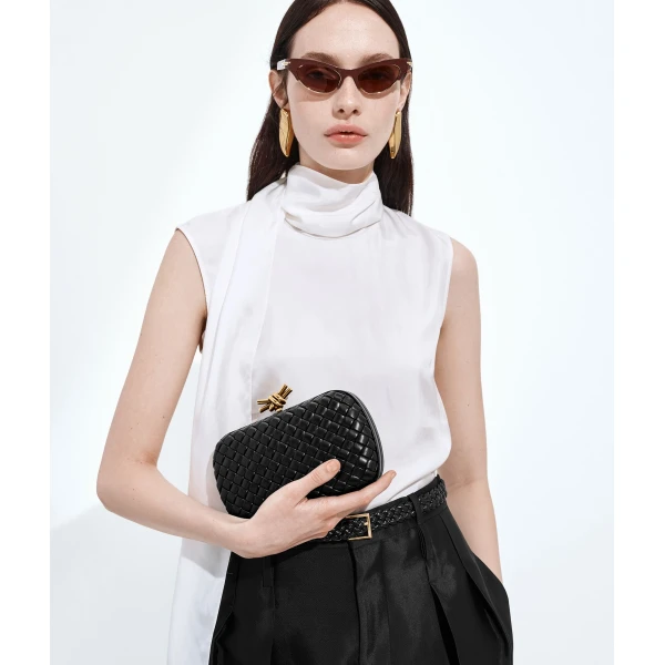 Khaite Women's Knot in Black - Black Clutch Bags - The Lotus Tote Bag - Shop at Coveti
