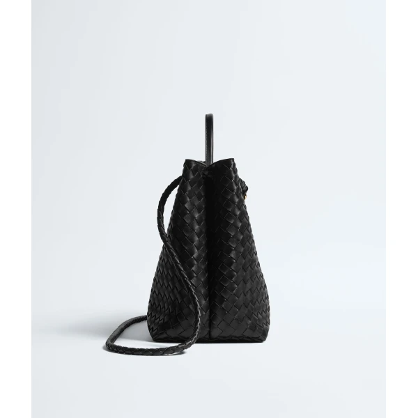 Khaite Women's Large Andiamo in Black - Black Totes & Top-Handle Bags - The Lotus Tote Bag - Shop at Coveti