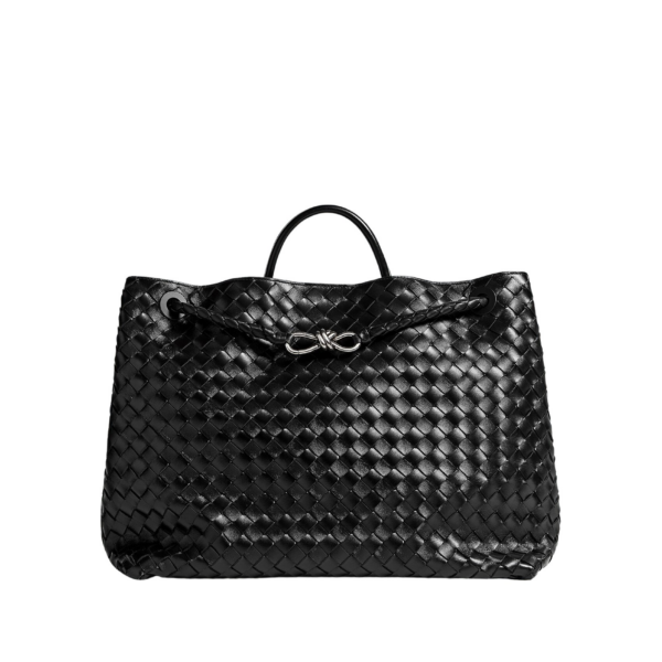 Khaite Women's Large Andiamo in Black - Black Totes & Top-Handle Bags - The Lotus Tote Bag - Shop at Coveti
