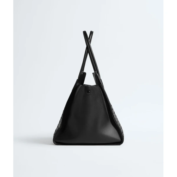 Khaite Women's Large Barbara Tote in Black - Black Totes & Top-Handle Bags - The Lotus Tote Bag - Shop at Coveti