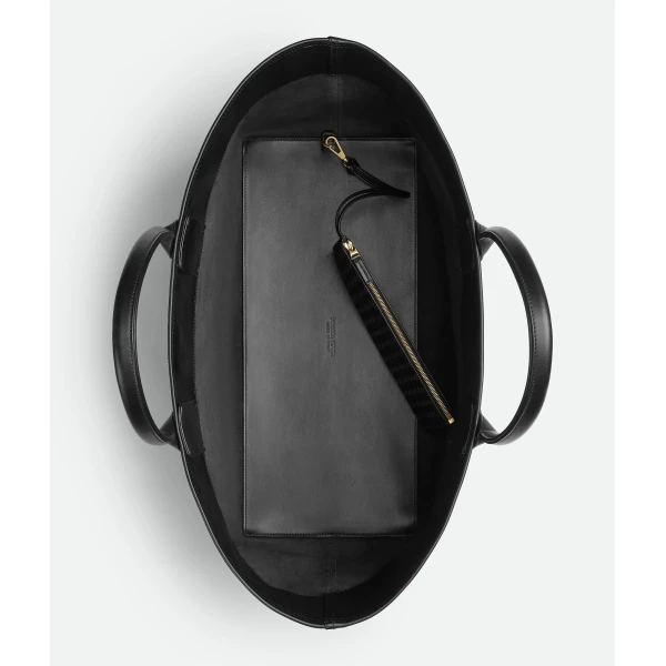 Khaite Women's Large Cabat in Black - Black Totes & Top-Handle Bags - The Lotus Tote Bag - Shop at Coveti