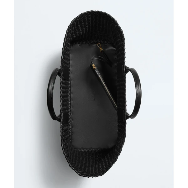Khaite Women's Large Cabat in Black - Black Totes & Top-Handle Bags - The Lotus Tote Bag - Shop at Coveti