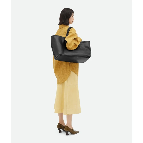 Khaite Women's Large Cabat in Black - Black Totes & Top-Handle Bags - The Lotus Tote Bag - Shop at Coveti