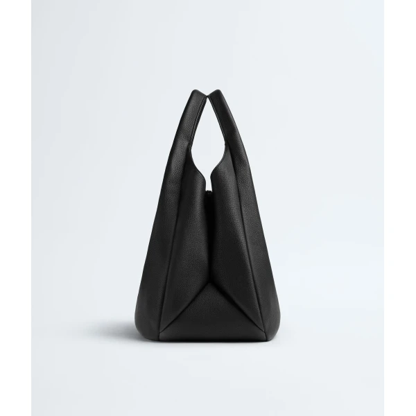 Khaite Women's Large Campana in Black - Black Shoulder & Crossbody Bags - The Lotus Tote Bag - Shop at Coveti