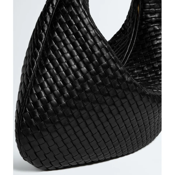 Khaite Women's Maxi Veneta in Black - Black Shoulder & Crossbody Bags - The Lotus Tote Bag - Shop at Coveti