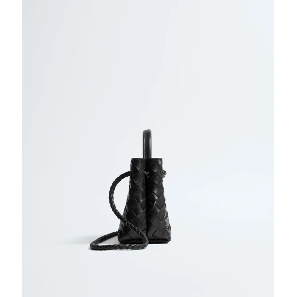 Khaite Women's Mini Andiamo in Black - Black Mini Bags - The Lotus Tote Bag - Shop at Coveti