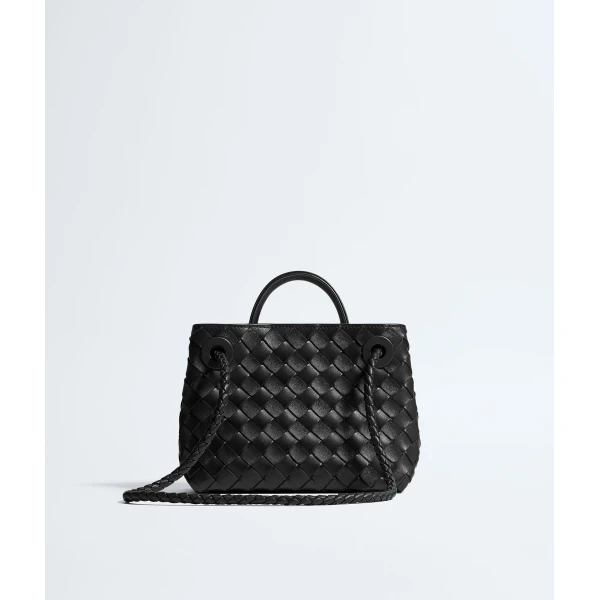Khaite Women's Mini Andiamo in Black - Black Mini Bags - The Lotus Tote Bag - Shop at Coveti
