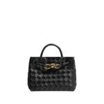 Black-Womens-Mini-Andiamo-in-Black-coveti92035_nobg Khaite Women's Mini Andiamo in Black - Black Mini Bags - The Lotus Tote Bag - Shop at Coveti