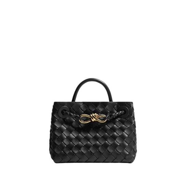 Khaite Women's Mini Andiamo in Black - Black Mini Bags - The Lotus Tote Bag - Shop at Coveti