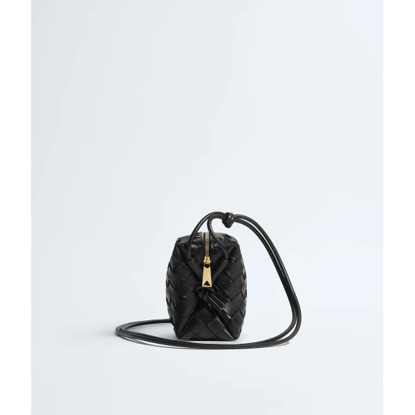 Khaite Women's Mini Loop Camera Bag in Black - Black Mini Bags - The Lotus Tote Bag - Shop at Coveti