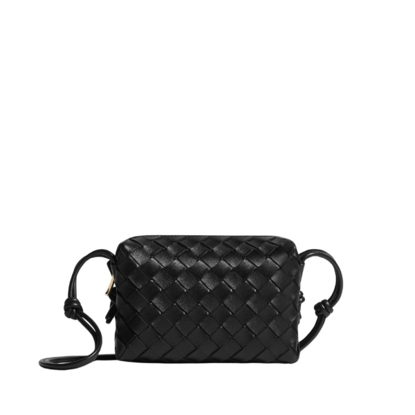 Khaite Women's Mini Loop Camera Bag in Black - Black Mini Bags - The Lotus Tote Bag - Shop at Coveti
