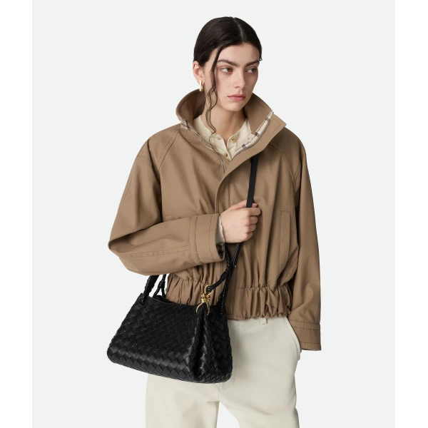 Khaite Women's Parachute in Black - Black Shoulder & Crossbody Bags - The Lotus Tote Bag - Shop at Coveti