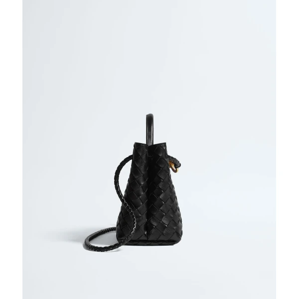 Khaite Women's Small Andiamo in Black - Black Totes & Top-Handle Bags - The Lotus Tote Bag - Shop at Coveti