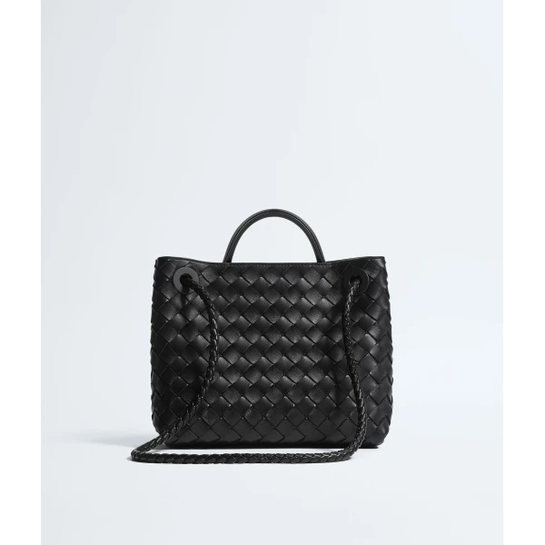 Khaite Women's Small Andiamo in Black - Black Totes & Top-Handle Bags - The Lotus Tote Bag - Shop at Coveti