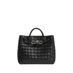 Black-Womens-Small-Andiamo-in-Black-coveti-618138_nobg Khaite Women's Small Andiamo in Black - Black Totes & Top-Handle Bags - The Lotus Tote Bag - Shop at Coveti